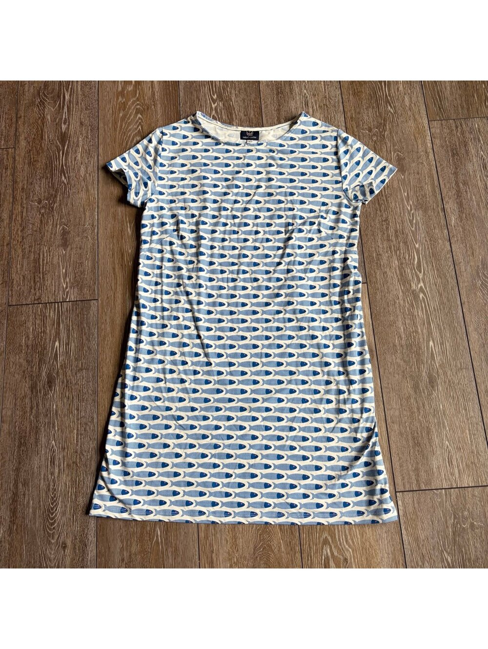 sailor-sailor short sleeve shift dress large